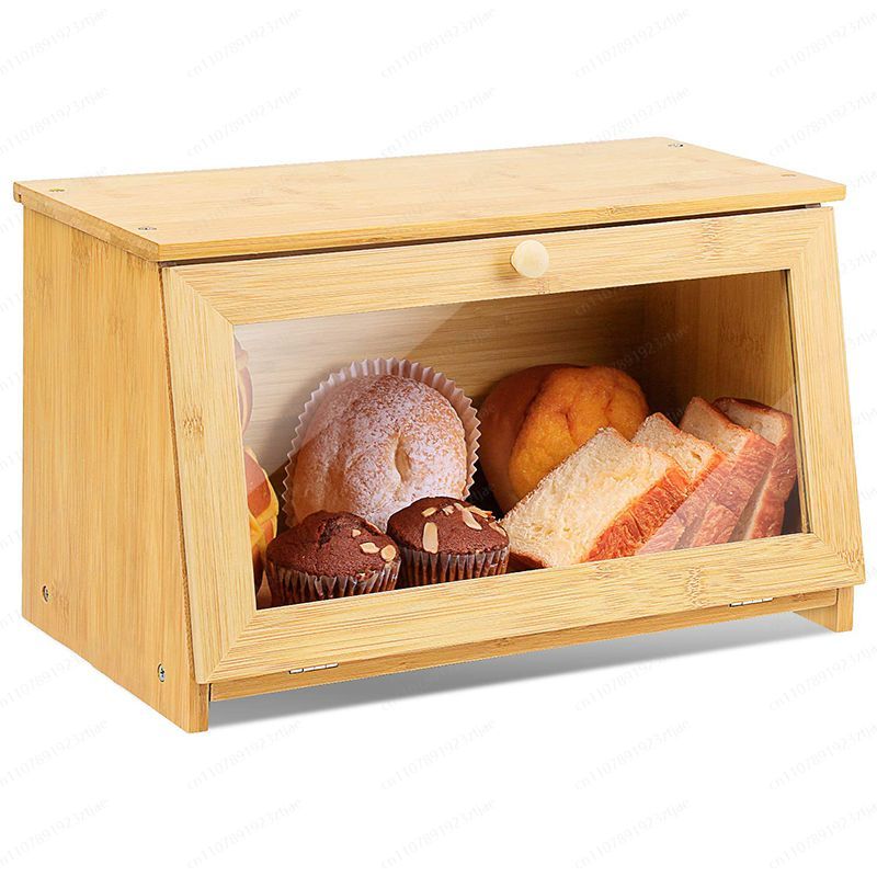 Kitchen Cabinet Baking Organizer - Cam Kapılı Ekmek Saklama Dolabı, Mutfak