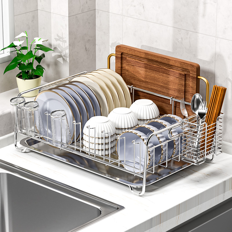 Kitchen Utensils - Paslanmaz Çelik 304 Mutfak Depolama Rafı,