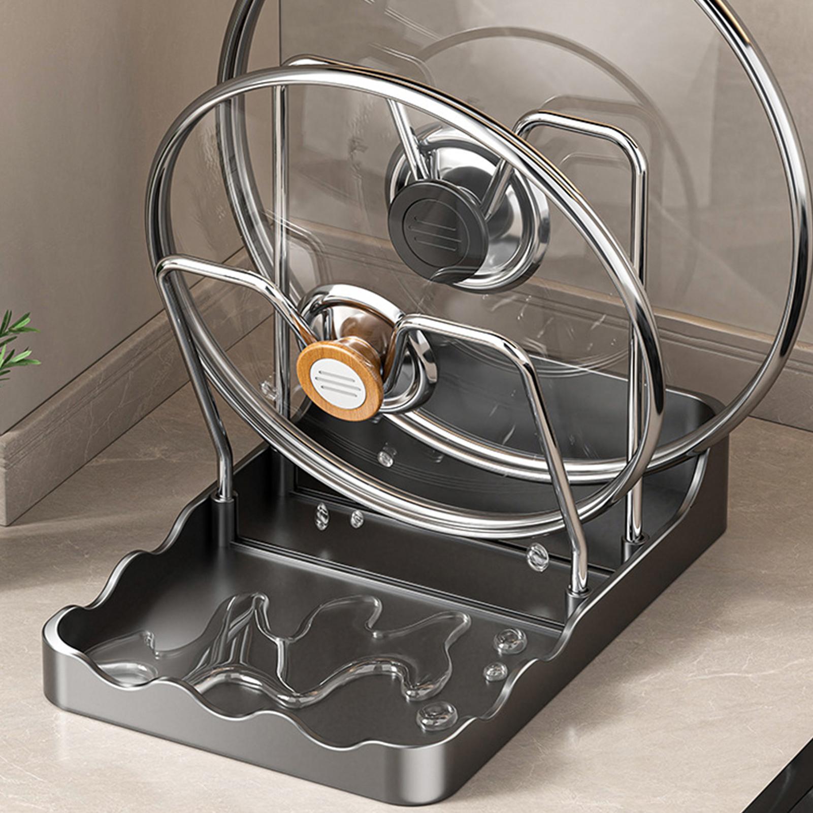 Kitchen Baking Pantry - Tencere Kapağı Düzenleyici Dikey Kaşık Saklama