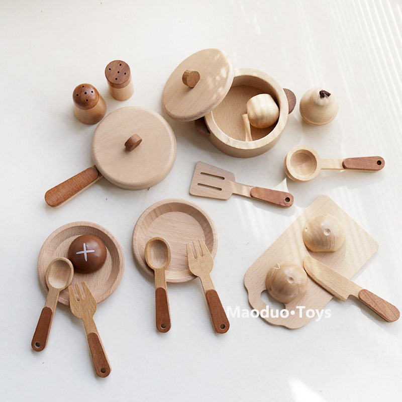 Kitchen Baking Kit - Maoduo Oyuncaklar Kayın Ahşap Çocuk Mutfak
