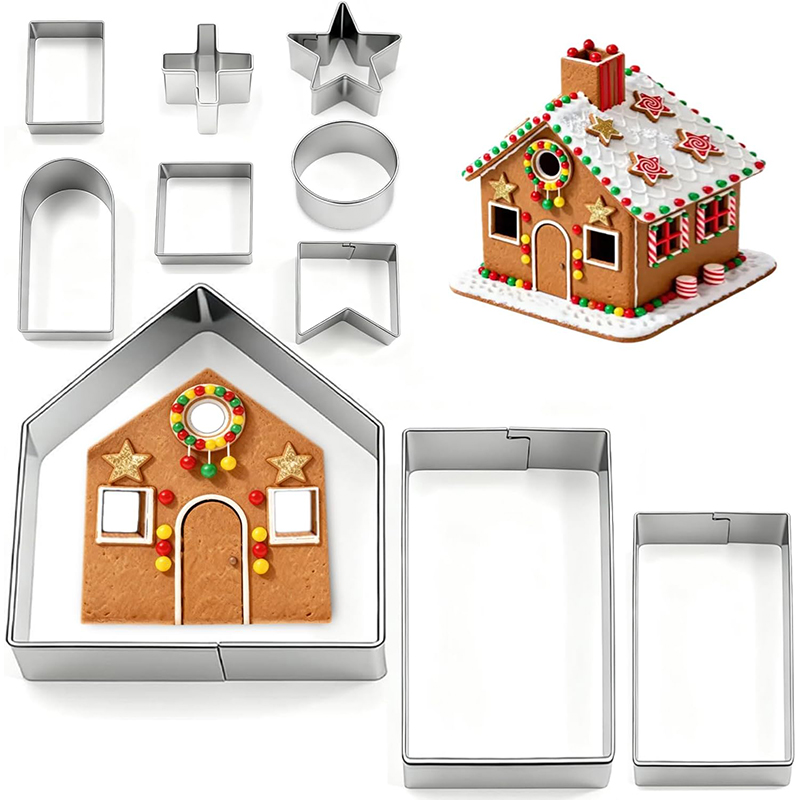 Kitchen And Baking Equipment - 10 adet zencefilli kurabiye evi kurabiye
