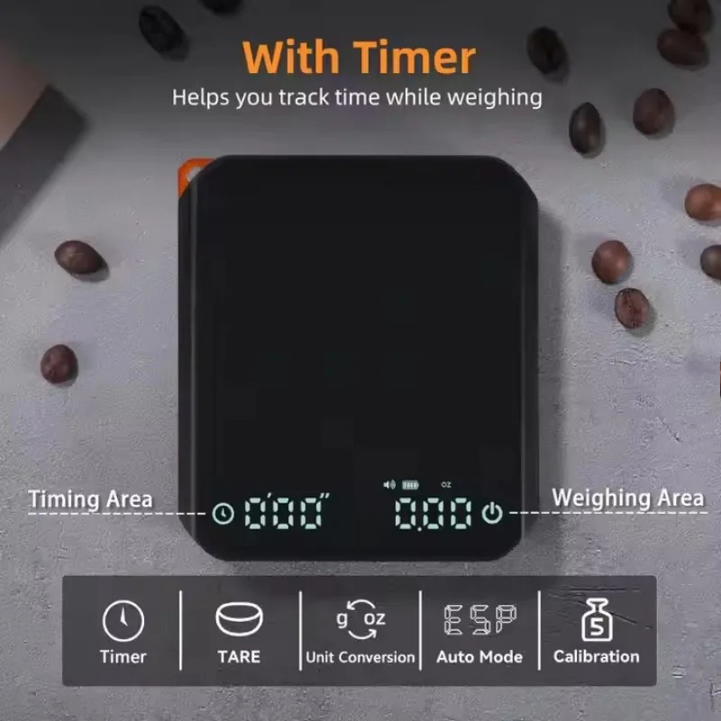 Miniature Baking Kitchen - Zamanlayıcılı KitchenMini Kahve Terazisi 2kg/0.1g Hassas