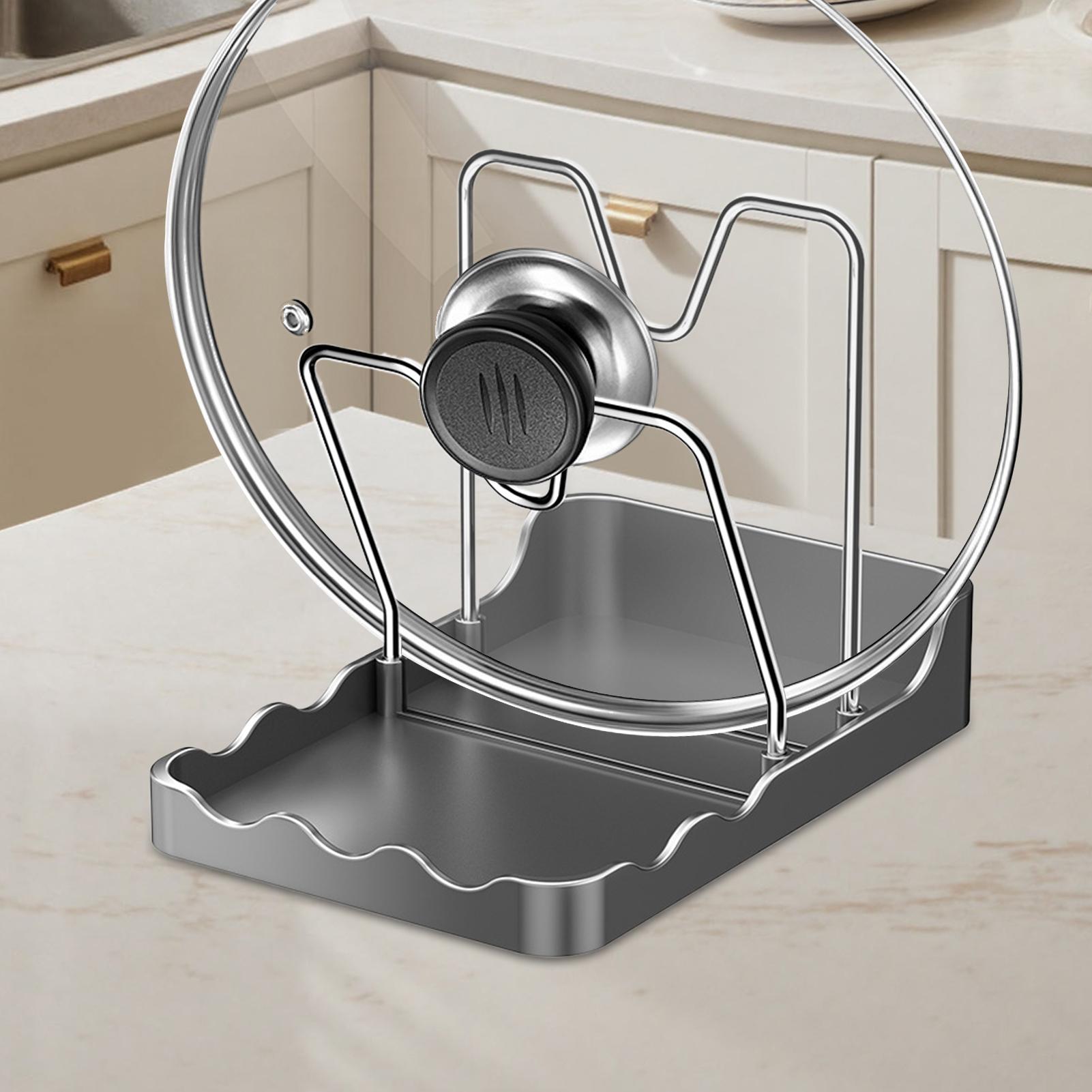 Kitchen Baking Pantry - Tencere Kapağı Düzenleyici Dikey Kaşık Standı,