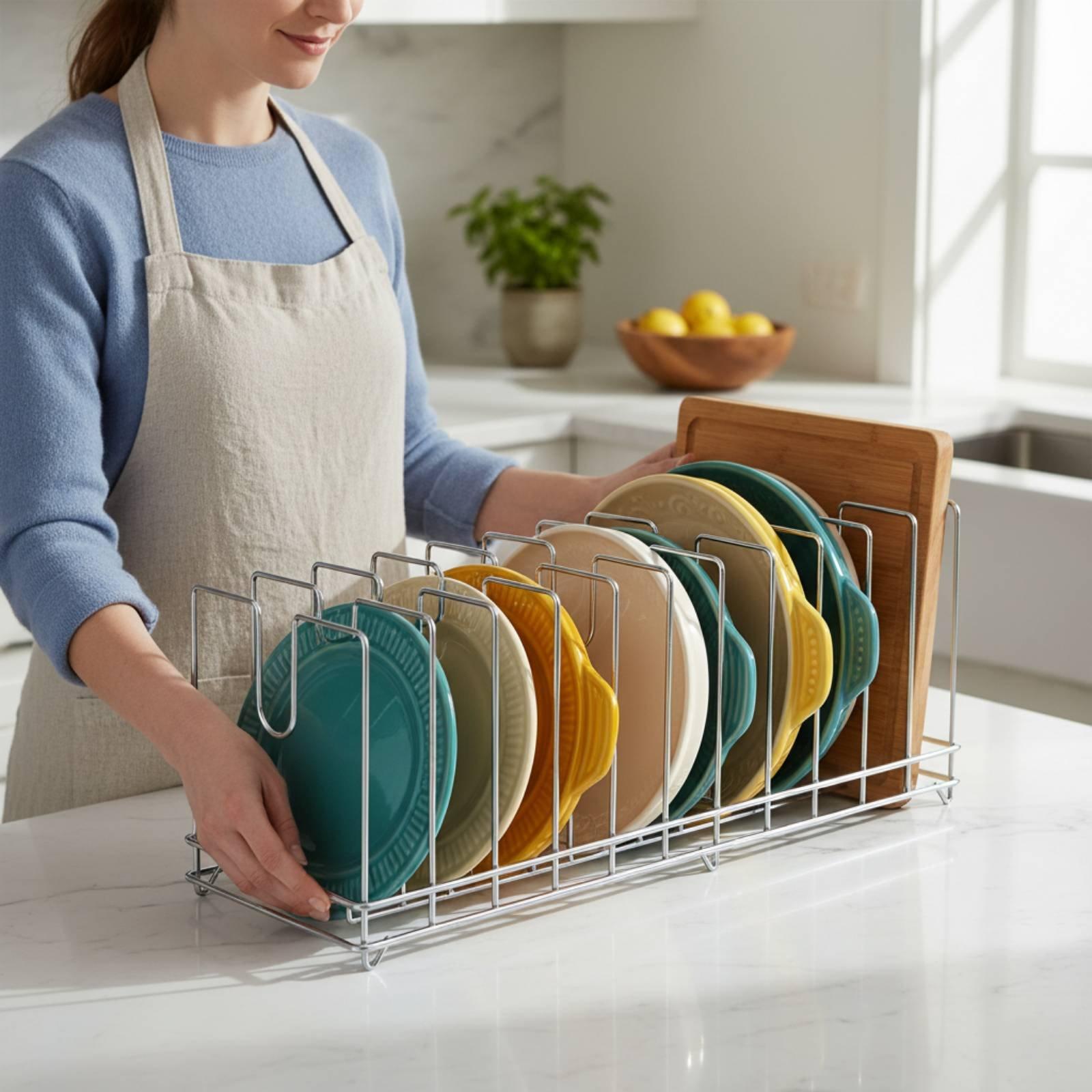 Kitchen Cabinet Baking Organizer - Dikey Mutfak Rafı, Fırın Tepsisi Düzenleyici,