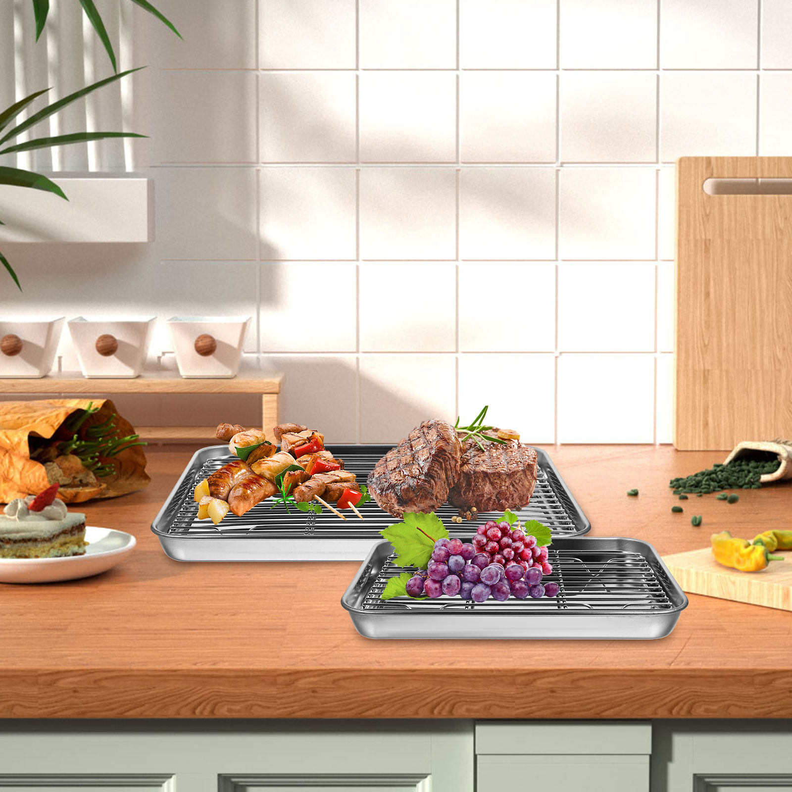 2 Adet Mutfak Süzgeç Tabağı Se - Kitchen Baking Pan Storage incelemesi ve fiyatı