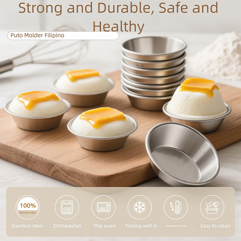 10pcs Puto Cake Mold Aluminum  - Kitchen Oven Baking Pans incelemesi ve fiyatı