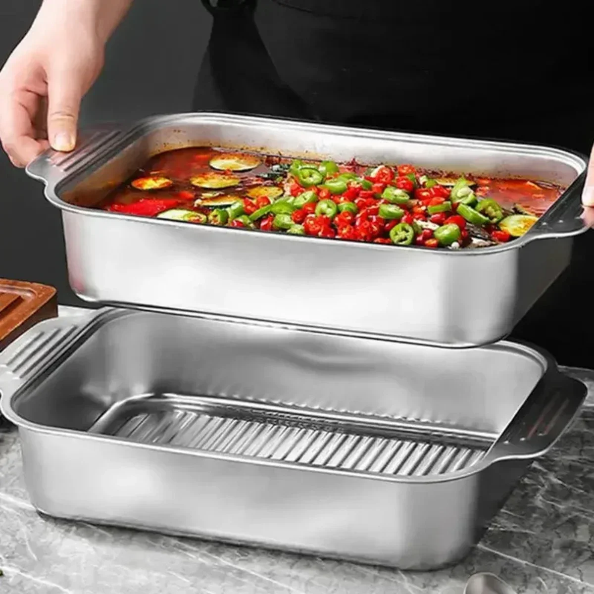 Paslanmaz Çelik Derin Fırın Ta - Kitchen Oven Baking Pans incelemesi ve fiyatı